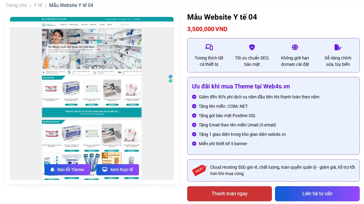 thiết kế website nha khoa